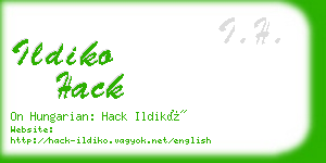 ildiko hack business card